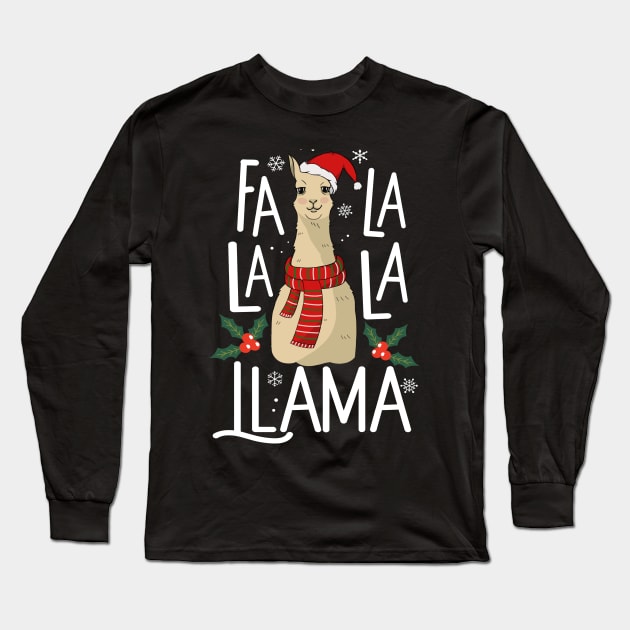 Fa La La La Llama Long Sleeve T-Shirt by Eugenex